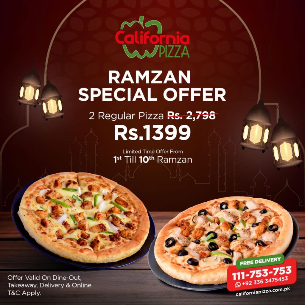 California Pizza Ramazan Iftar deal 2021
