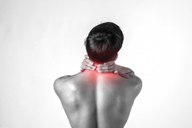 picture of person with neck pain and stiffness.